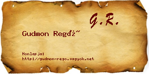 Gudmon Regő névjegykártya